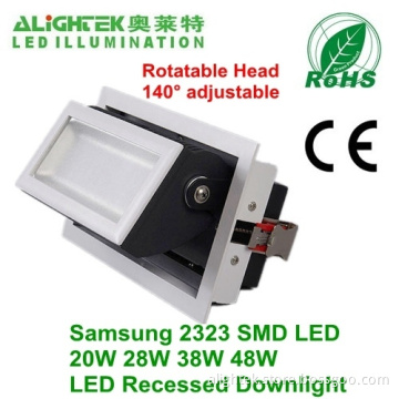 38w 48w 2323 Smd Led Downlight With Adjustable Head At 140 Degree 